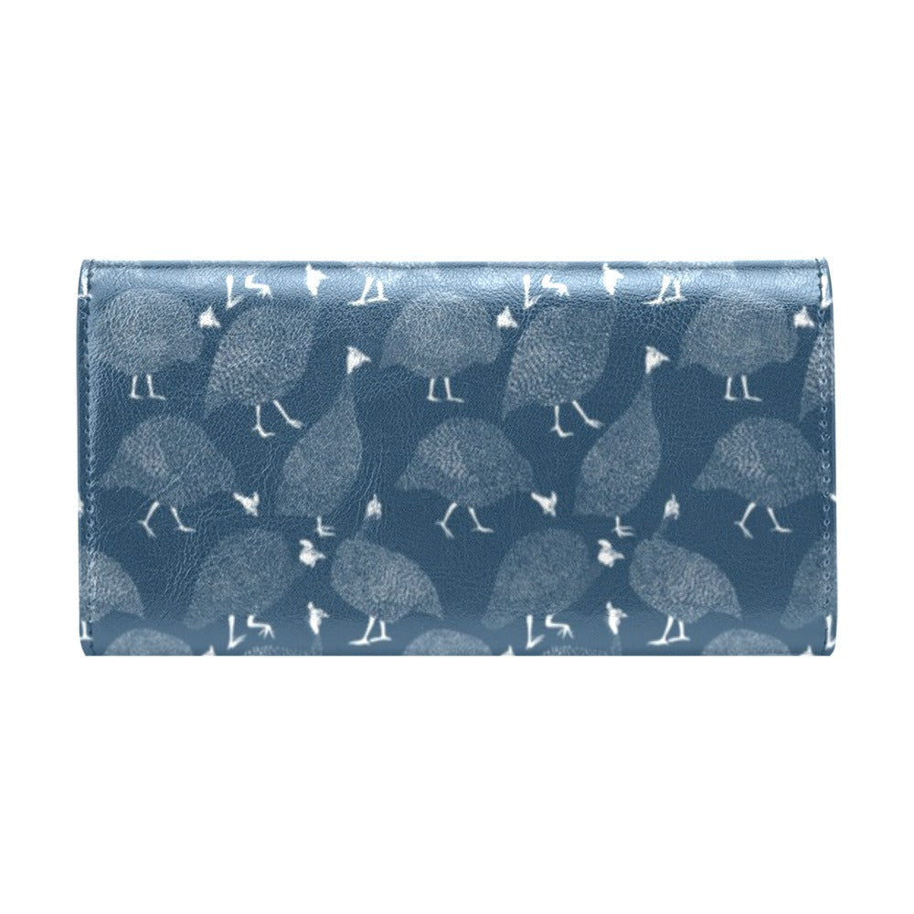 Guinea Fowl Print Design LKS401 Women's Trifold Wallet