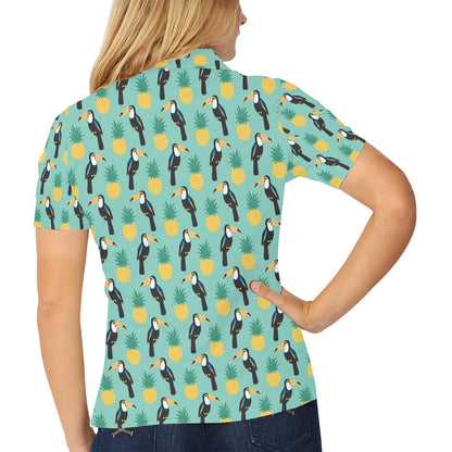 Toucan Print Design LKS301 Women's Polo Shirt