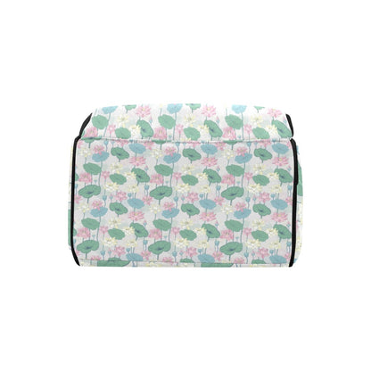 Water Lily Print Design LKS305 Diaper Bag Backpack