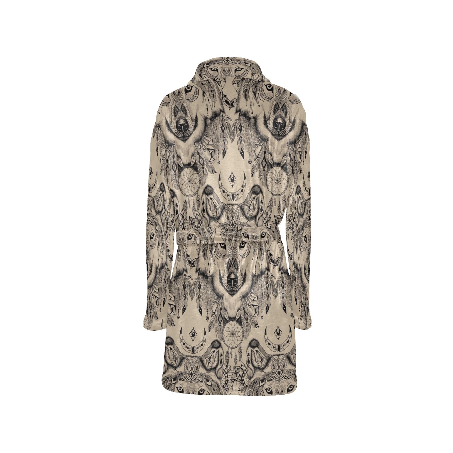 Indian Boho Wolf Women's Fleece Robe