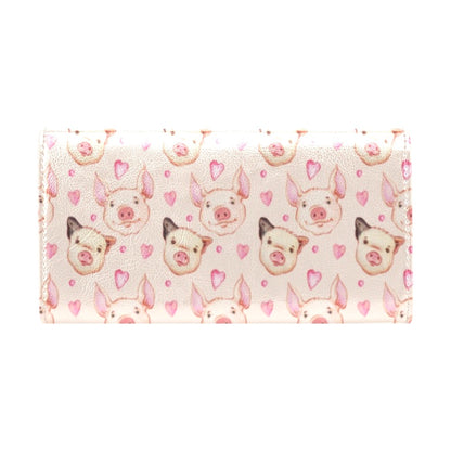 Pig Print Design LKS406 Women's Trifold Wallet