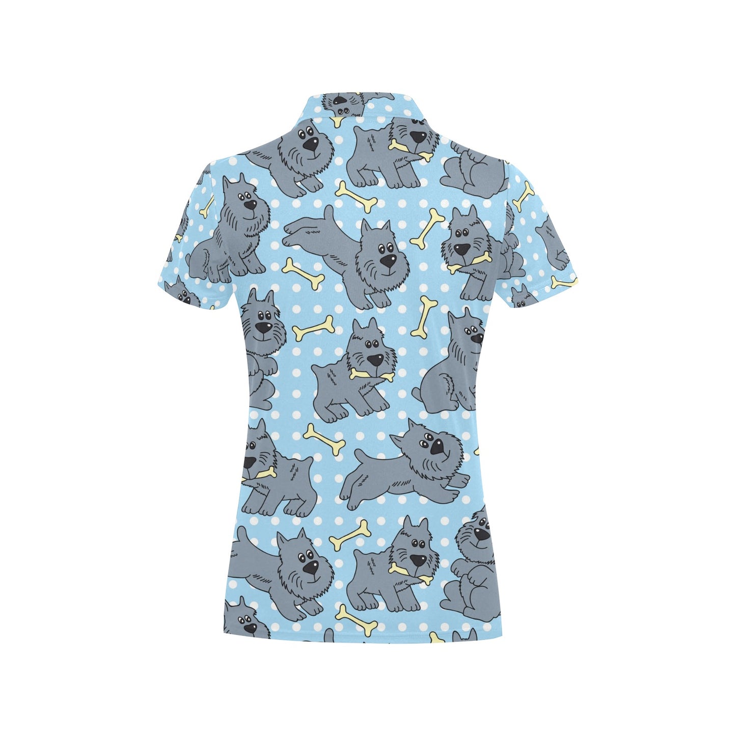 Schnauzers Pattern Print Design A02 Women's Polo Shirt