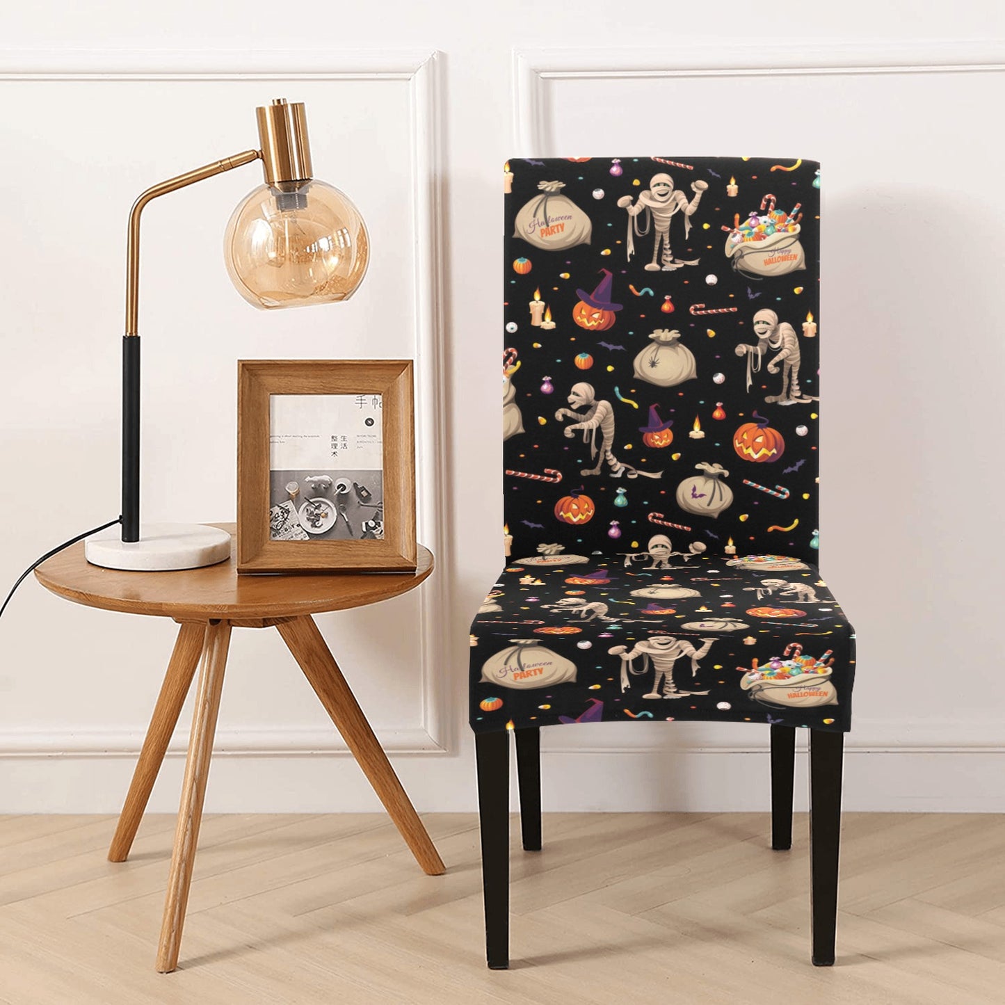 Mummy Halloween Print Design LKS303 Dining Chair Slipcover