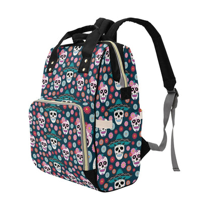 Sugar Skull Print Design LKS308 Diaper Bag Backpack