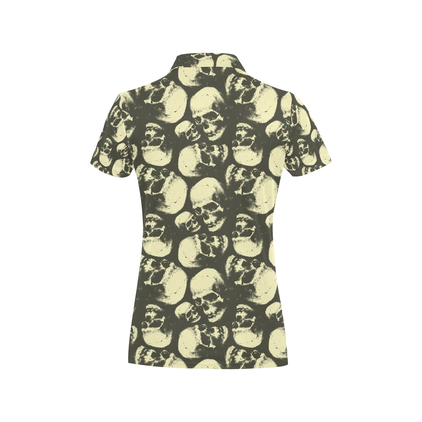Skull Print Design LKS302 Women's Polo Shirt