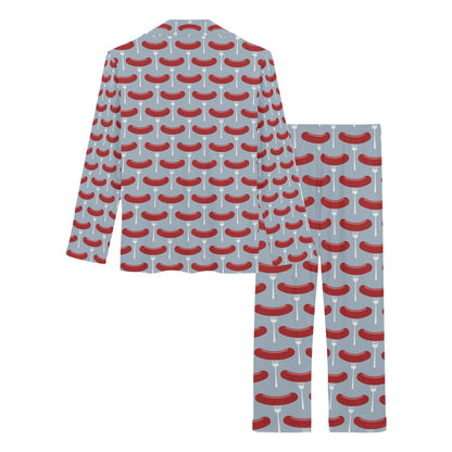 Sausage Print Design LKS301 Women's Long Pajama Set