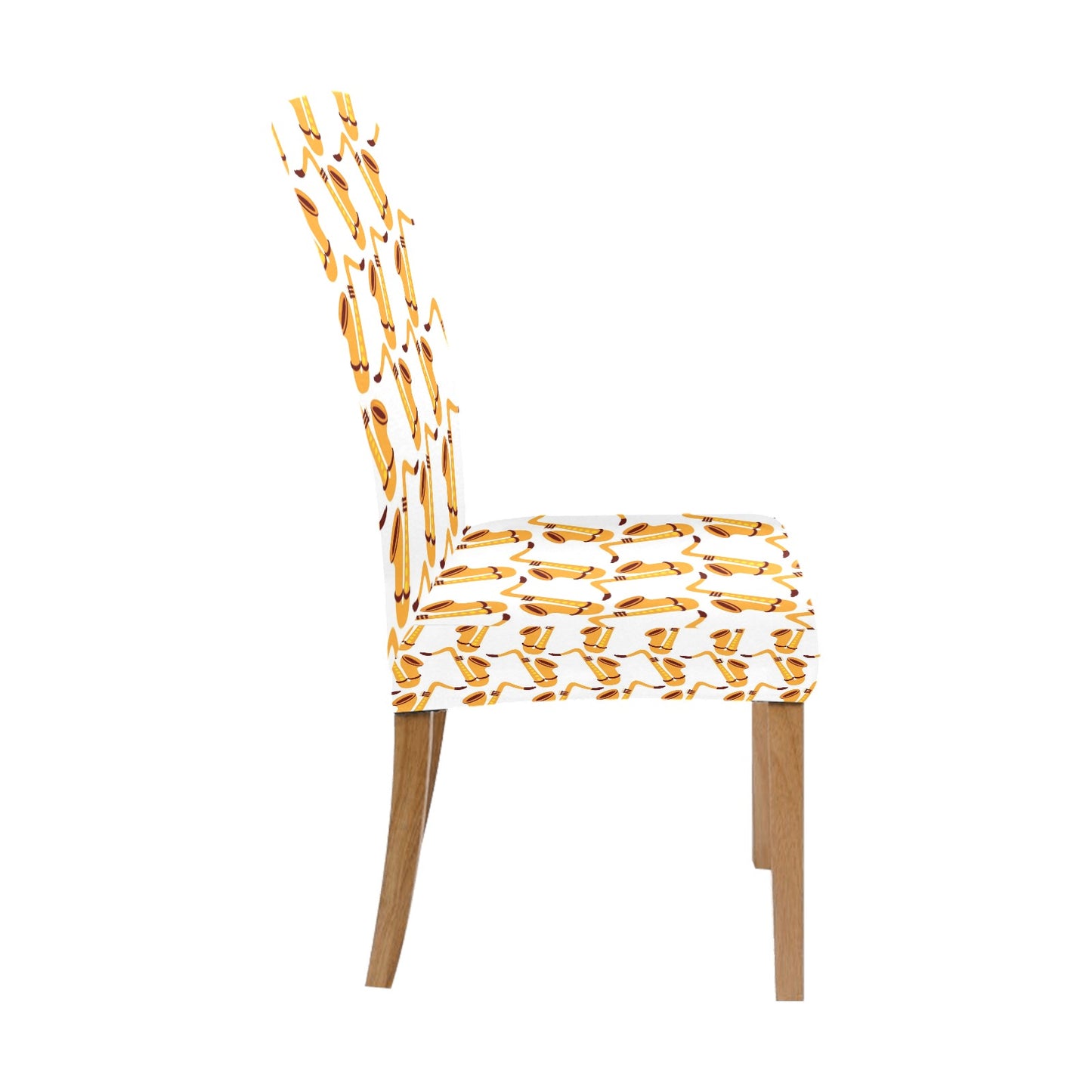 Saxophone Print Design LKS404 Dining Chair Slipcover