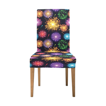 Firework Print Design LKS305 Dining Chair Slipcover