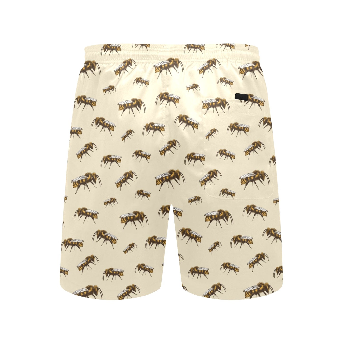 Bee Print Design LKS306 Men's Swim Trunks Beach Shorts