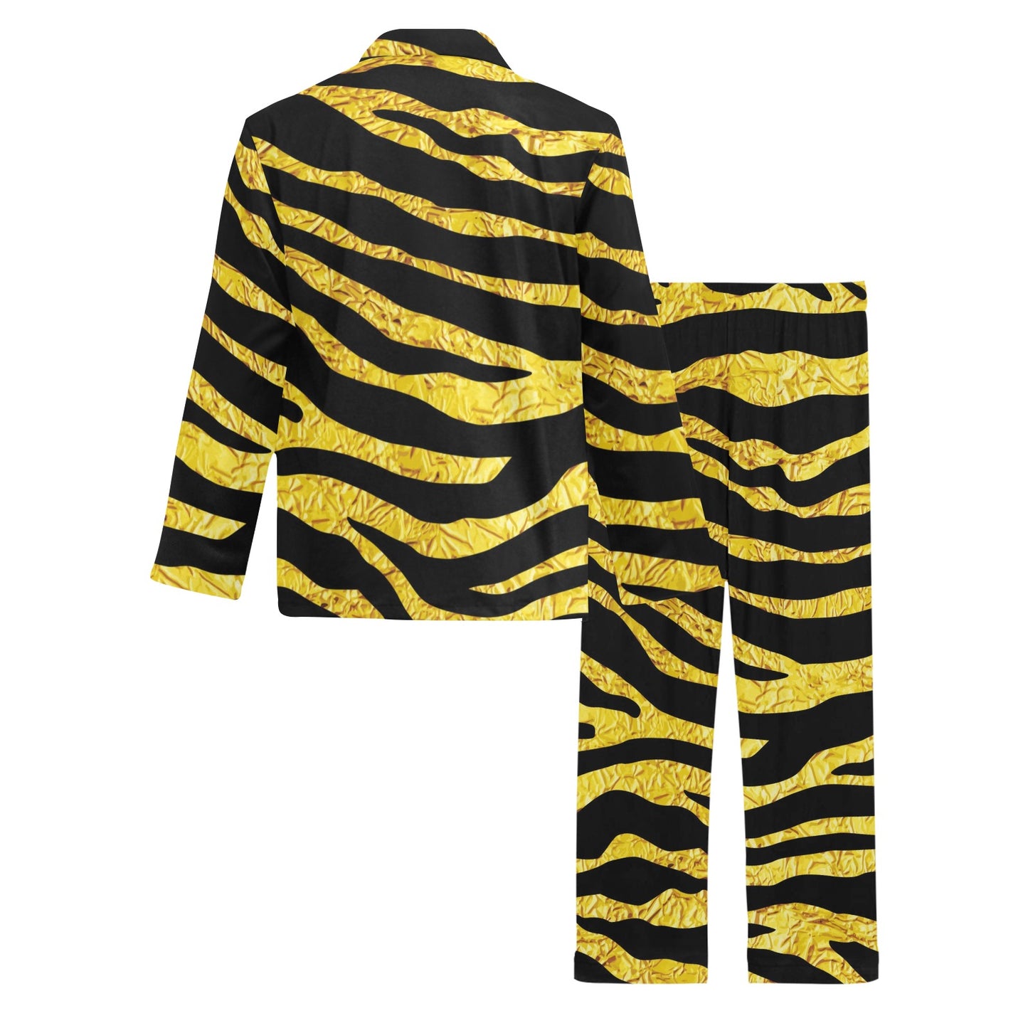 zebra Gold Men's Long Pajama Set