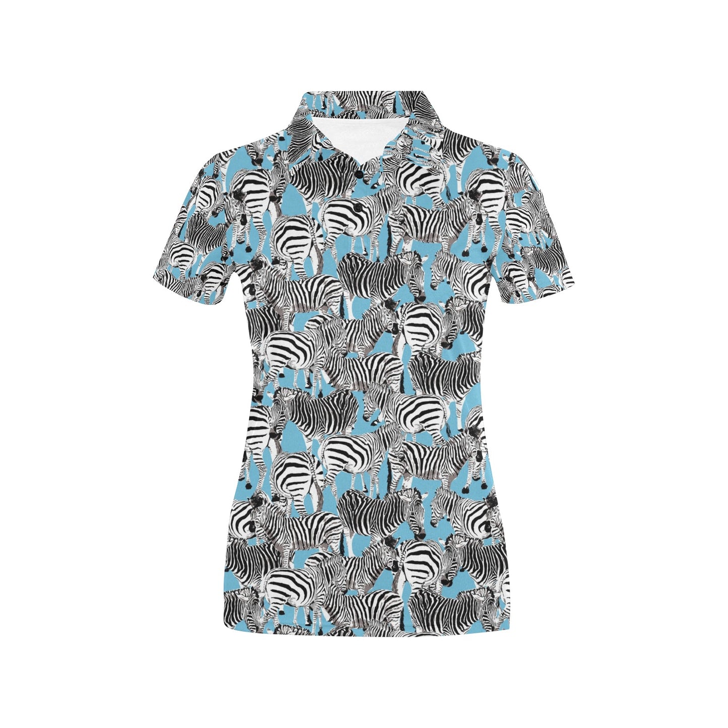 Zebra Print Design LKS305 Women's Polo Shirt