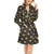 Star Gold Print Design LKS302 Women's Fleece Robe