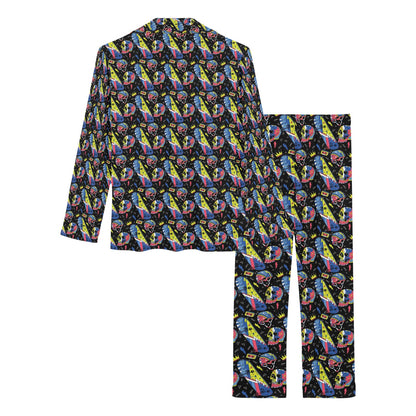 Skateboard Print Design LKS304 Women's Long Pajama Set