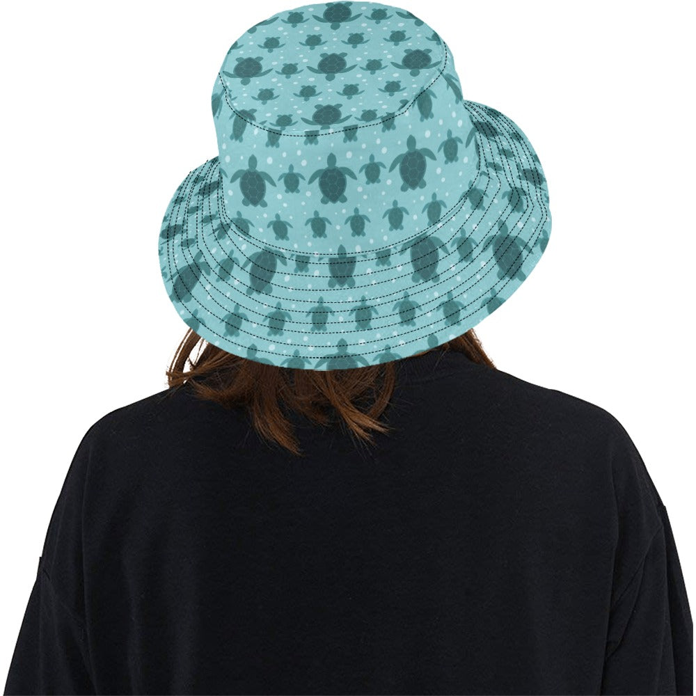 Sea Turtle Print Design LKS305 Unisex Bucket Hat