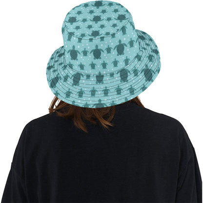 Sea Turtle Print Design LKS305 Unisex Bucket Hat