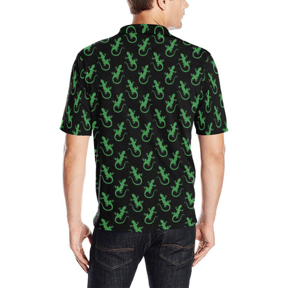 lizard Print Design LKS401 Men Polo Shirt