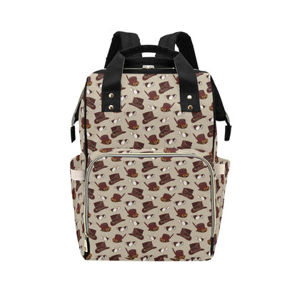 Steampunk Hat Print Design LKS301 Diaper Bag Backpack