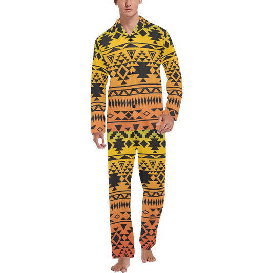 Rastafarian Pattern Print Design A04 Men's Long Pajama Set