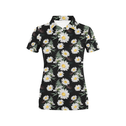 Daisy Pattern Print Design DS07 Women's Polo Shirt