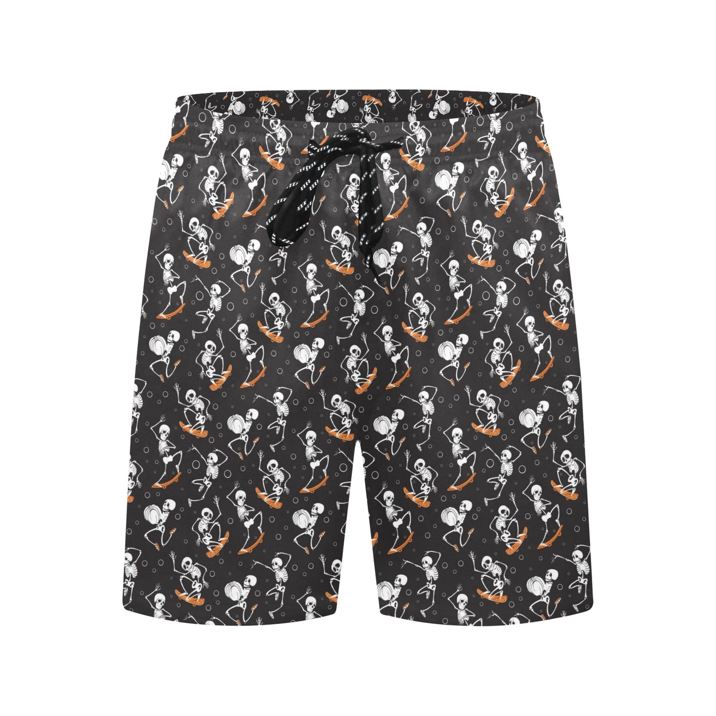Skateboard With Skeleton Print Design LKS303 Men's Swim Trunks Beach Shorts