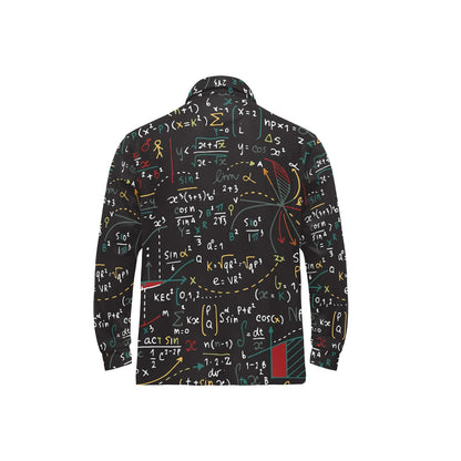 Math Pattern Print Design 04 Long Sleeve Polo Shirt For Men's