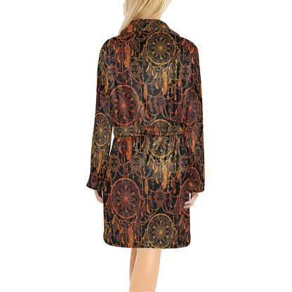 Dream catcher Sun and Moon Women's Fleece Robe