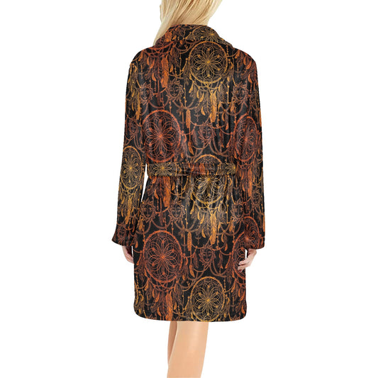Dream catcher Sun and Moon Women's Fleece Robe