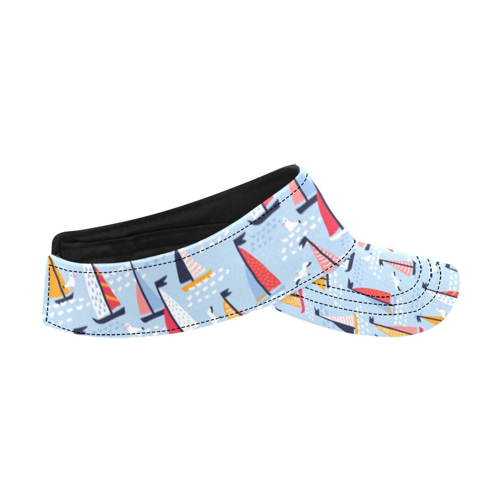 Sailboat Print Design LKS304 Unisex Sun Visor