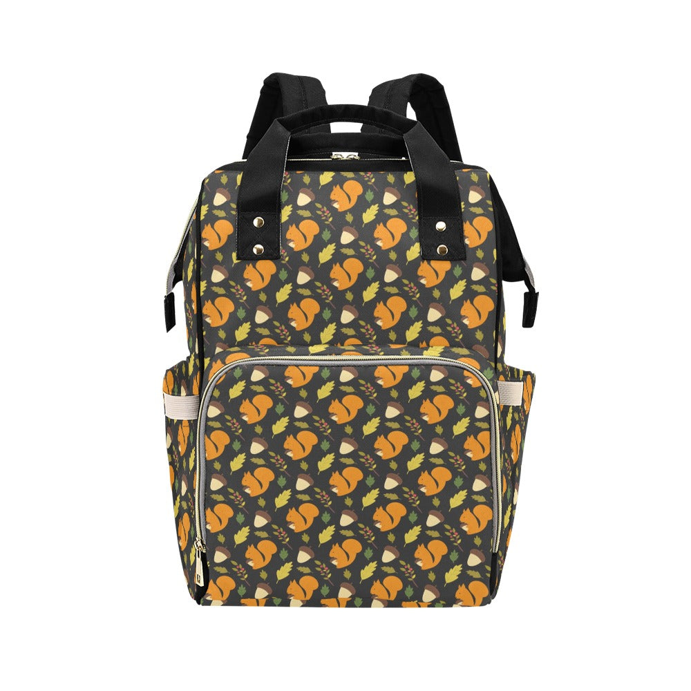 Squirrel Print Design LKS301 Diaper Bag Backpack