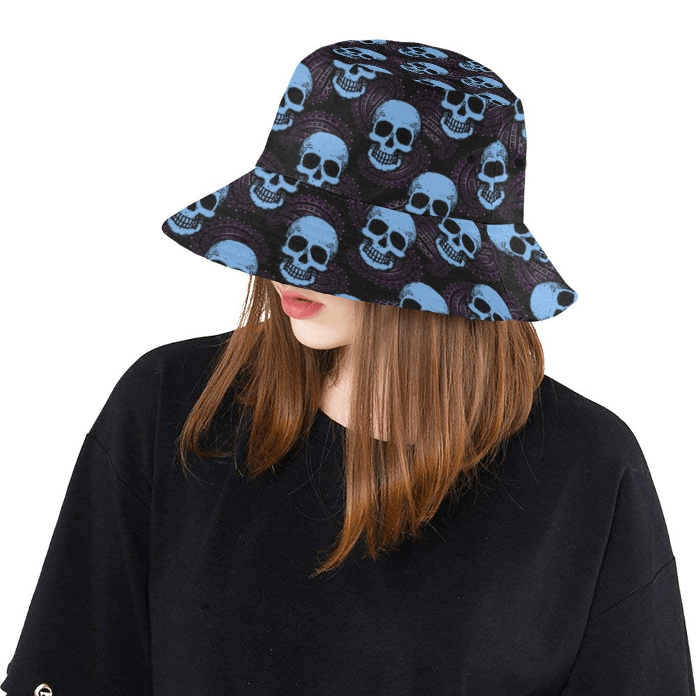 Skull Print Design LKS3012 Unisex Bucket Hat