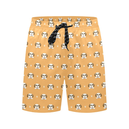 Shih Tzu Print Design LKS303 Men's Swim Trunks Beach Shorts