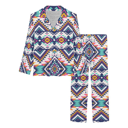 Tribal Aztec native american Women's Long Pajama Set