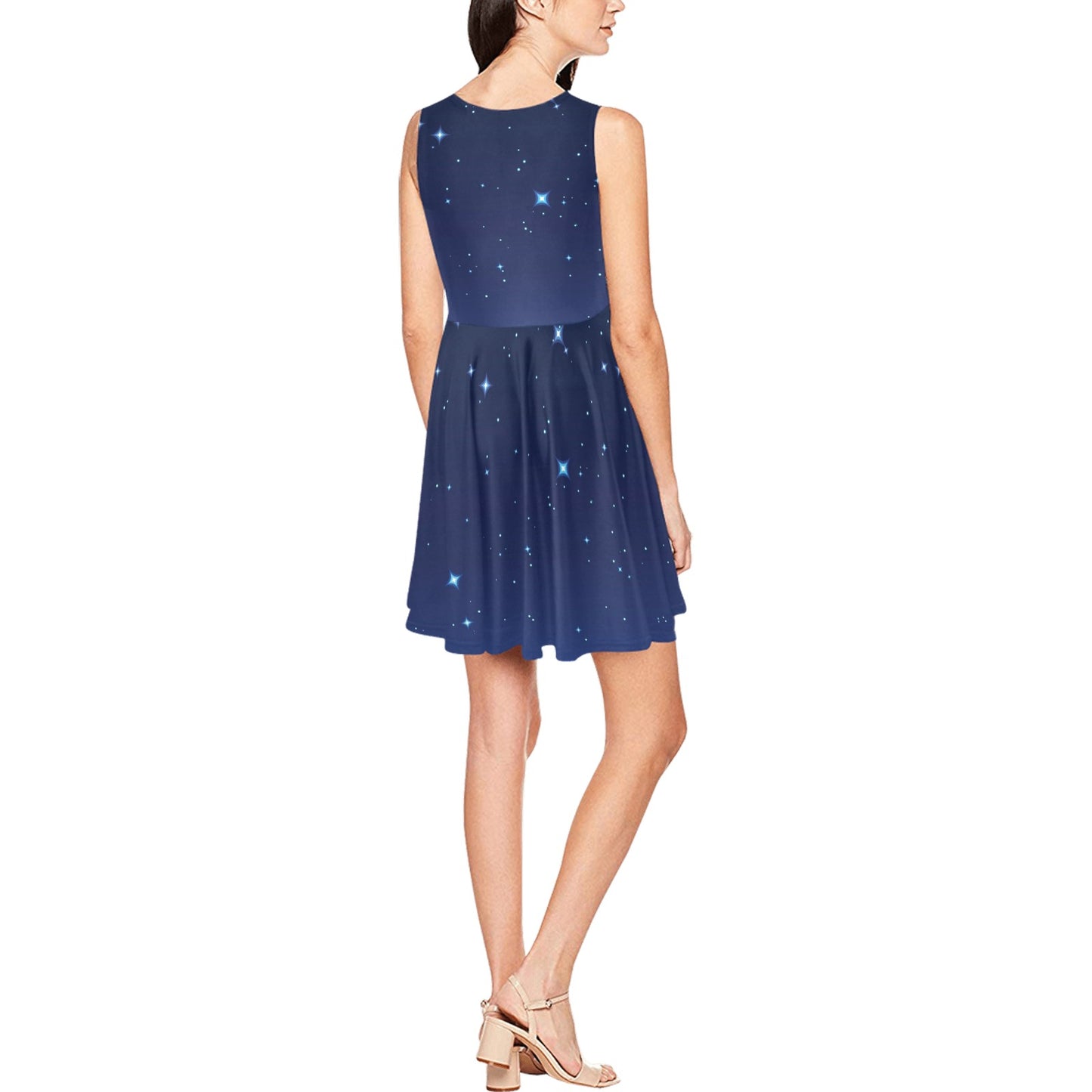 Night sky Pattern Print Design A01 Sleeveless Dress