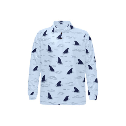 Shark Fin Long Sleeve Polo Shirt For Men's