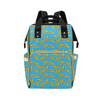 School Bus Print Design LKS302 Diaper Bag Backpack