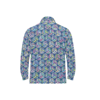 Volleyball Print Design LKS301 Long Sleeve Polo Shirt For Men's