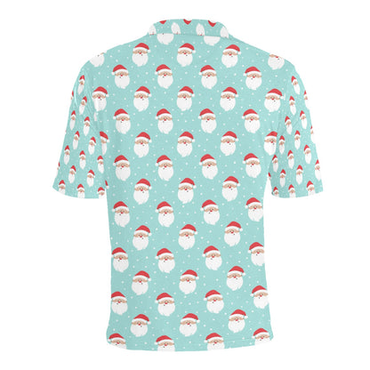 Santa Print Design LKS308 Men Polo Shirt