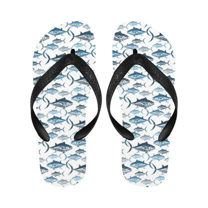 Tuna Fish Print Design LKS303 Flip Flops
