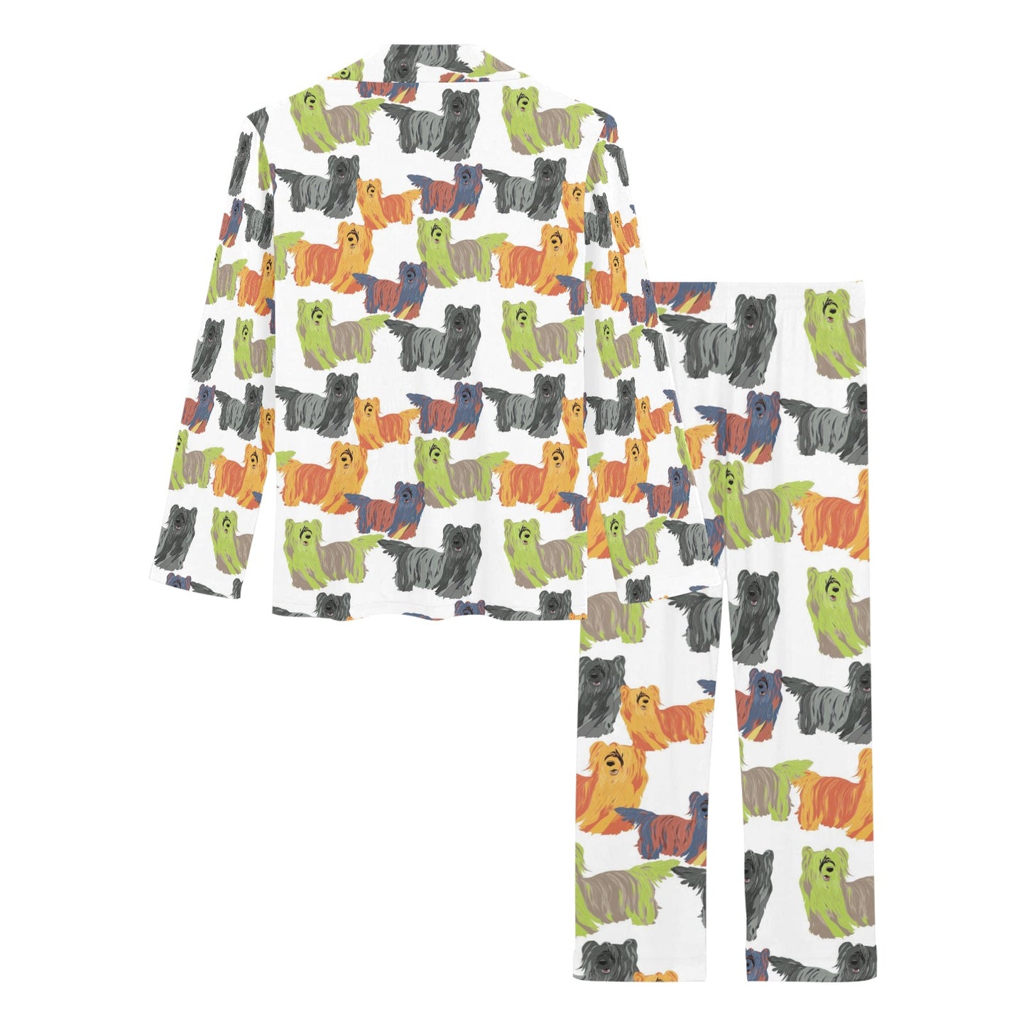 Skye Terriers Print Design LKS301 Women's Long Pajama Set