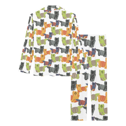 Skye Terriers Print Design LKS301 Women's Long Pajama Set