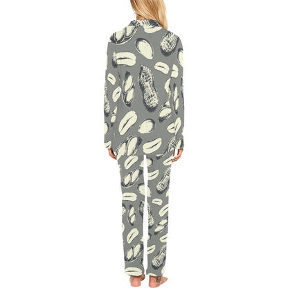 Peanut Pattern Print Design A01 Women's Long Pajama Set