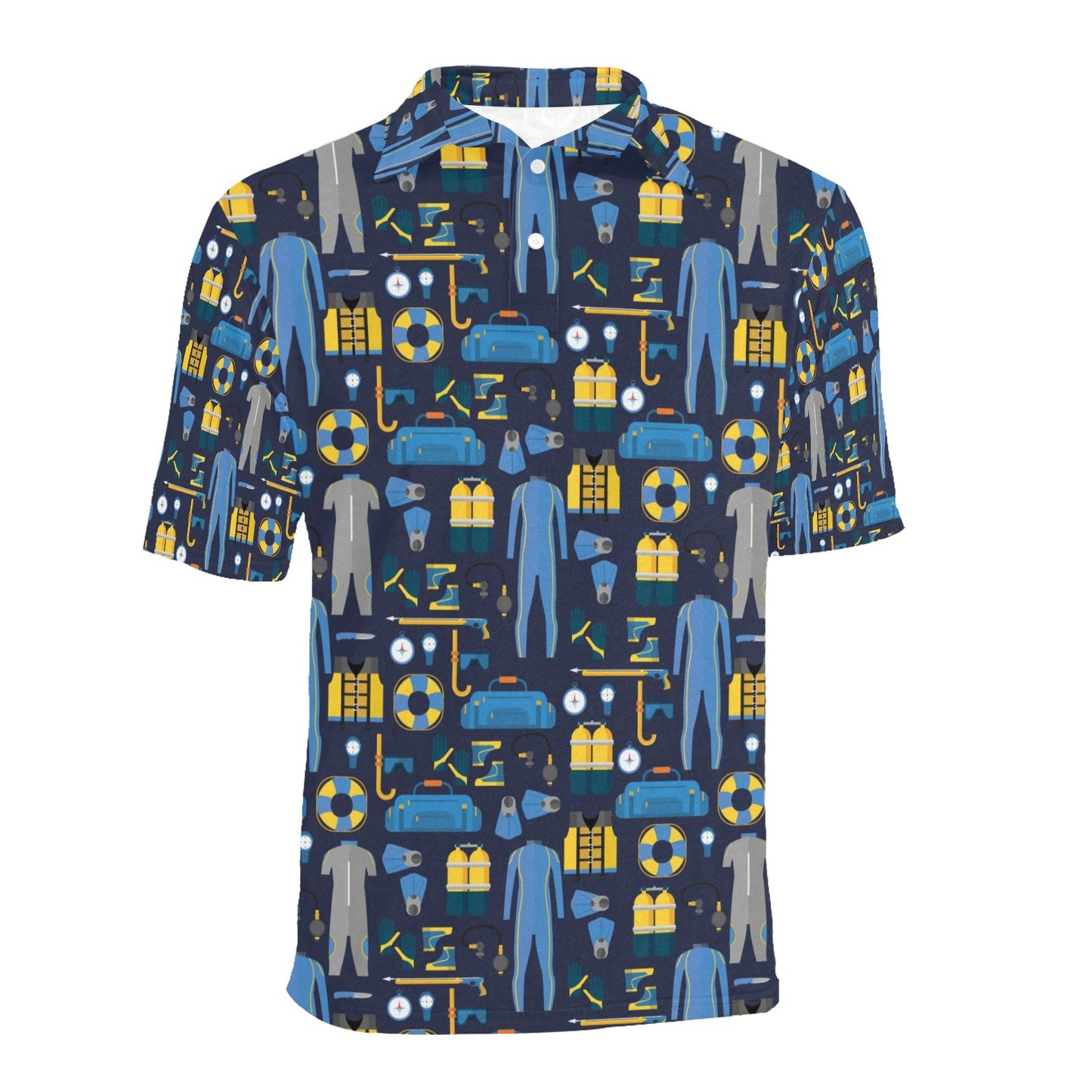 Scuba Equipment Print Design LKS305 Men Polo Shirt