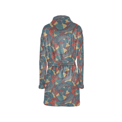 Pisces Pattern Print Design A01 Women's Fleece Robe