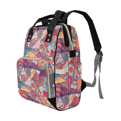 Patchwork Print Design LKS401 Diaper Bag Backpack