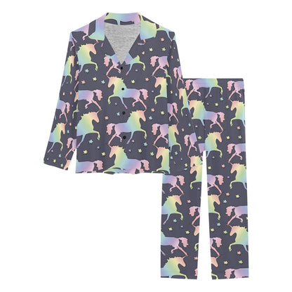 Rainbow Pattern Print Design A05 Women's Long Pajama Set