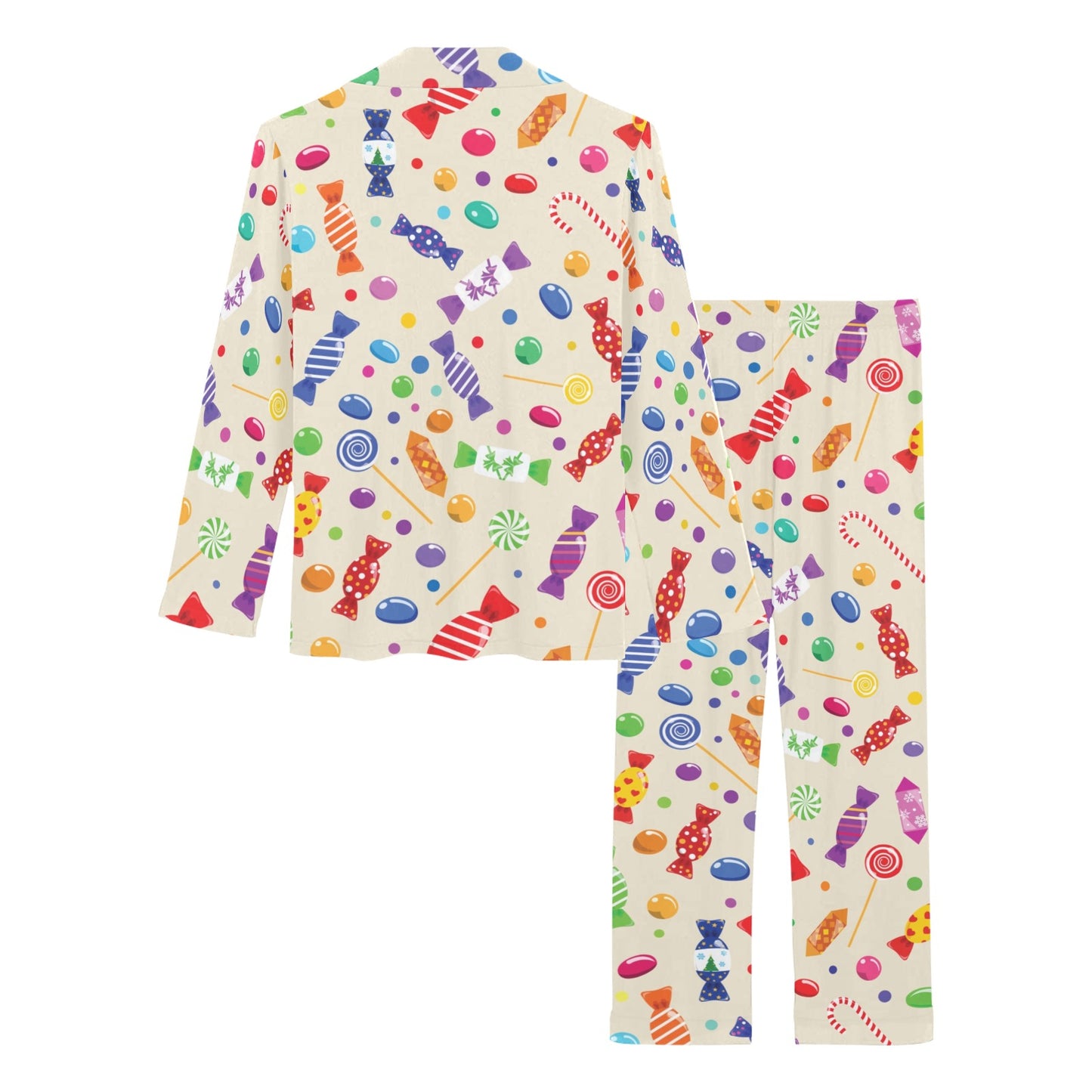 Candy Pattern Print Design 04 Women's Long Pajama Set