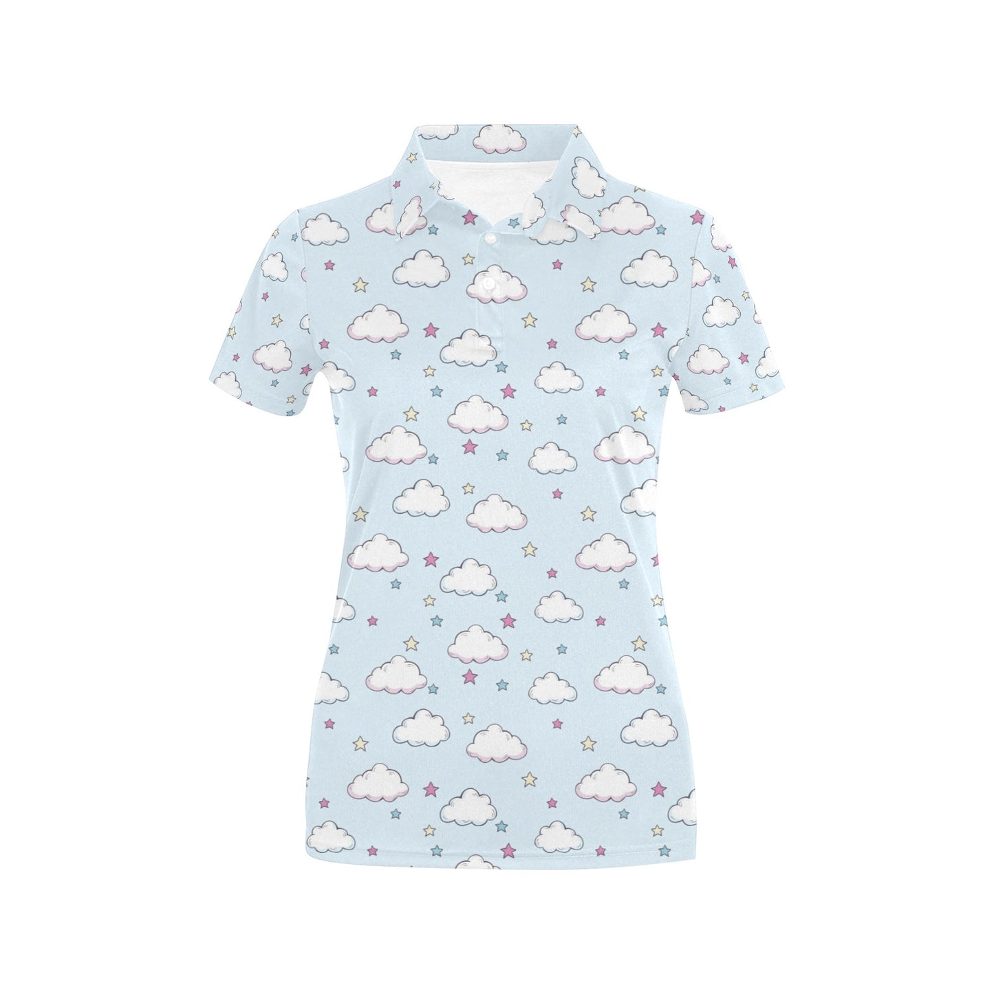 Cloud Pattern Print Design 01 Women's Polo Shirt