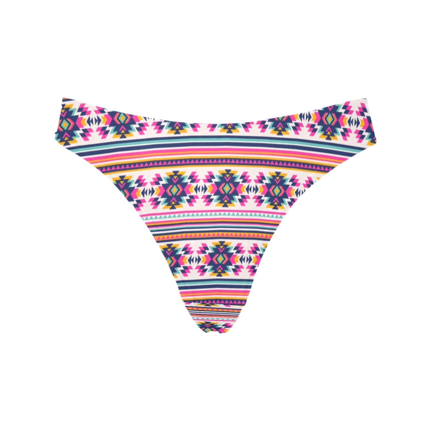 Indian Navajo Neon Themed Design Print Women's Thongs