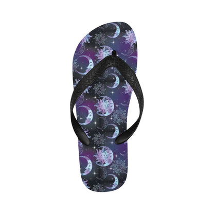 Sun Moon Print Design LKS303 Flip Flops