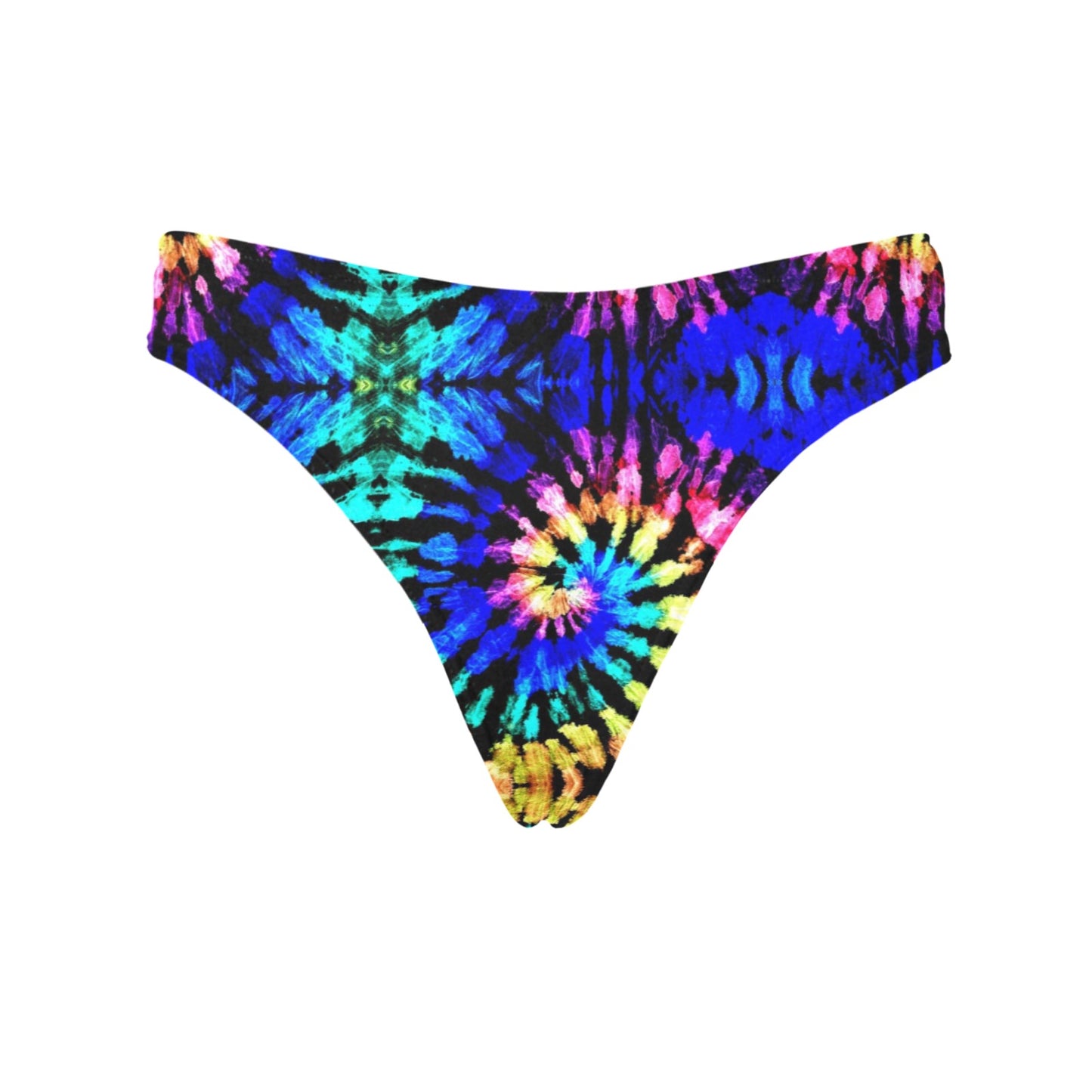 Tie Dye Rainbow Design Print Women's Thongs